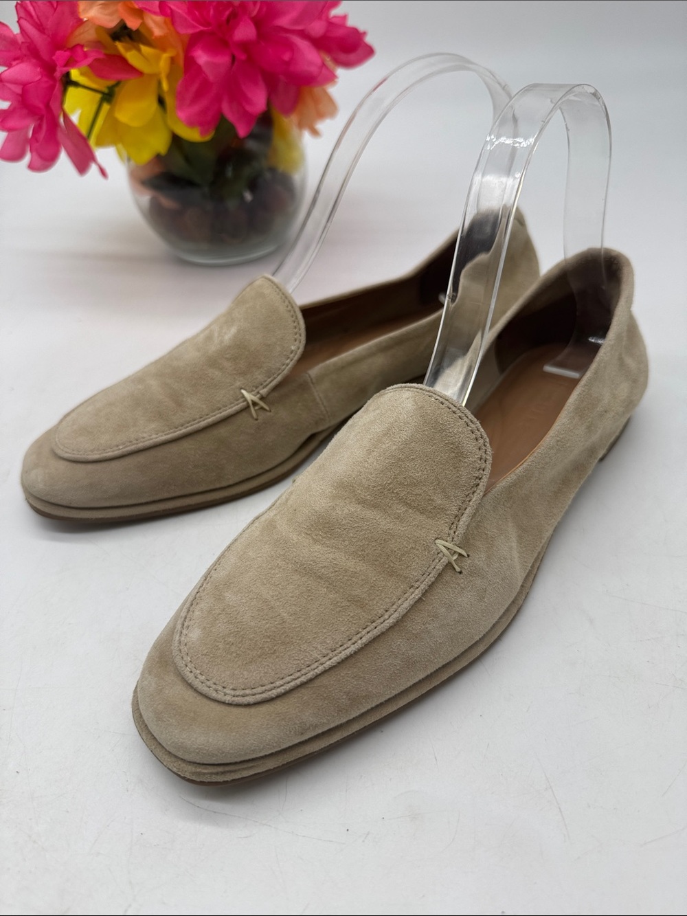 AEROSOLES Men's Beige Suede Slip-On Loafers Size 7.5 MCL10108B